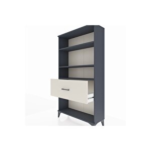 Arges Dolap 3 Raflı Tek Çekmeceli 88x30x163 Antrasit-aytaşı