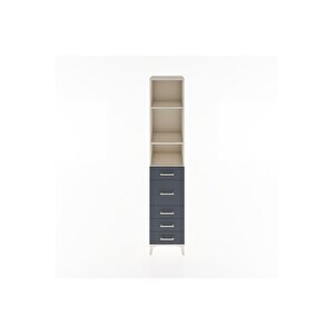 Hyperion Dolap 3 Raflı 5 Çekmeceli 44x44x221 Aytaşı-antrasit