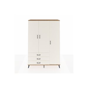 Hyperion Gardrop 6 Raflı 3 Çekmeceli Tek Askılı 132x44x195 Çam-aytaşı