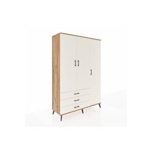 Hyperion Gardrop 6 Raflı 3 Çekmeceli Tek Askılı 132x44x195 Çam-aytaşı