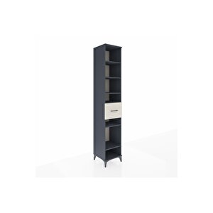 Hyperion Dolap 6 Raflı Tek Çekmeceli 44x44x243 Antrasit-aytaşı