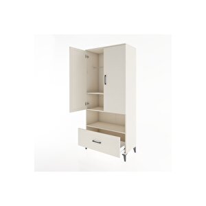Hyperion Dolap 3 Raflı Tek Çekmeceli Tek Askılı 88x44x195 Aytaşı-aytaşı