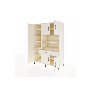 Kronos Dolap 10 Raflı Tek Çekmeceli 6 Kapaklı 132x59x195 Aytaşı-aytaşı/aytaşı