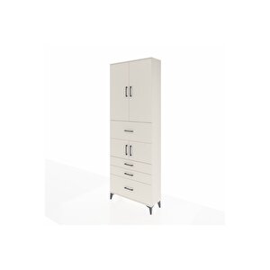 Arges Dolap 4 Raflı 4 Çekmeceli 4 Kapaklı 88x30x243 Aytaşı-aytaşı