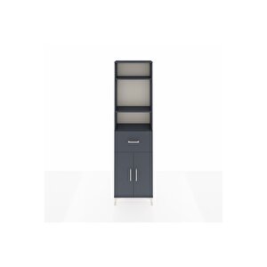 Arges Dolap 4 Raflı Tek Çekmeceli 2 Kapaklı 60x30x221 Antrasit-antrasit