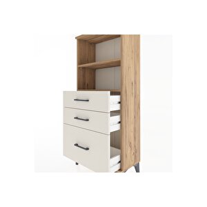 Hyperion Dolap 2 Raflı 3 Çekmeceli 60x44x134 Çam-aytaşı