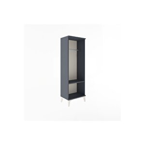 Arges Dolap Tek Raflı Tek Askılı 44x30x134 Antrasit-antrasit
