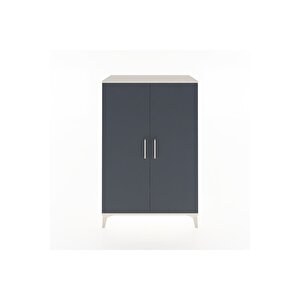 Hyperion Dolap 2 Raflı 2 Kapaklı Tek Askılı 88x44x134 Aytaşı-antrasit