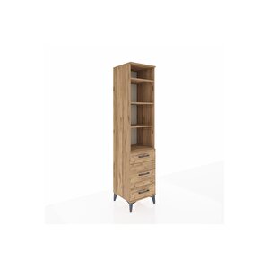 Hyperion Dolap 4 Raflı 3 Çekmeceli 44x44x195 Çam-çam