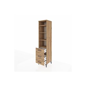 Hyperion Dolap 4 Raflı 3 Çekmeceli 44x44x195 Çam-çam