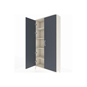 Arges Dolap 4 Raflı 2 Kapaklı 88x30x182 Aytaşı-antrasit