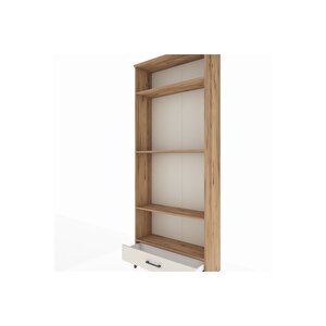 Arges Dolap 4 Raflı Tek Çekmeceli 88x30x221 Çam-aytaşı