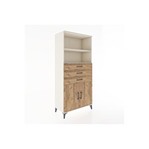 Hyperion Dolap 3 Raflı 3 Çekmeceli 2 Kapaklı 88x44x195 Aytaşı-çam