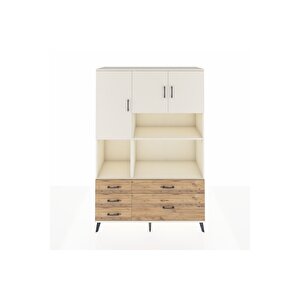 Hyperion Dolap 8 Raflı 5 Çekmeceli 3 Kapaklı 132x44x195 Aytaşı-aytaşı/çam