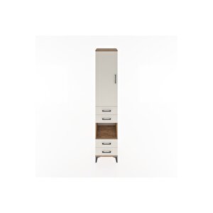 Hyperion Dolap 3 Raflı 4 Çekmeceli Tek Askılı 44x44x221 Çam-aytaşı