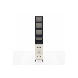 Hyperion Dolap 4 Raflı 3 Çekmeceli 44x44x243 Antrasit-aytaşı