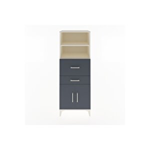 Hyperion Dolap 3 Raflı 2 Çekmeceli 2 Kapaklı 60x44x163 Aytaşı-antrasit