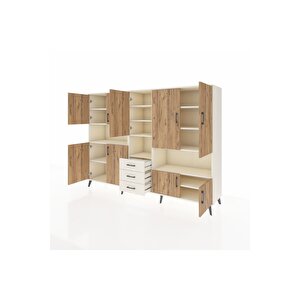 Hyperion Dolap 13 Raflı 3 Çekmeceli 9 Kapaklı 220x44x163 Aytaşı-çam/aytaşı