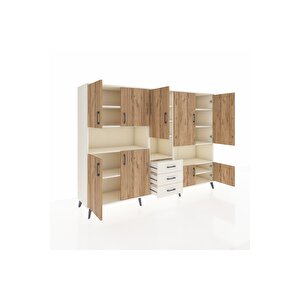 Hyperion Dolap 13 Raflı 3 Çekmeceli 9 Kapaklı 220x44x163 Aytaşı-çam/aytaşı
