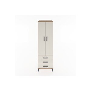 Hyperion Dolap 4 Raflı 3 Çekmeceli 2 Kapaklı 60x44x195 Çam-aytaşı