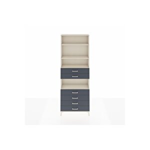 Arges Dolap 4 Raflı 6 Çekmeceli 88x30x243 Aytaşı-antrasit