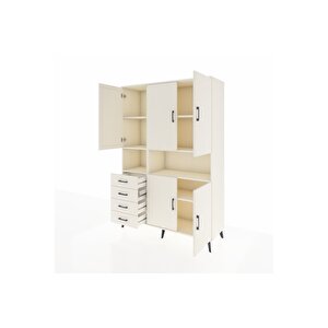 Hyperion Gardrop 7 Raflı 4 Çekmeceli 5 Kapaklı 132x44x195 Aytaşı-aytaşı