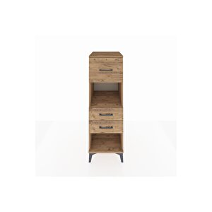 Kronos Dolap Tek Raflı 3 Çekmeceli 44x59x134 Çam-çam