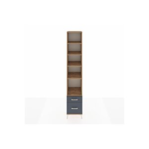 Hyperion Dolap 5 Raflı 2 Çekmeceli 44x44x243 Çam-antrasit