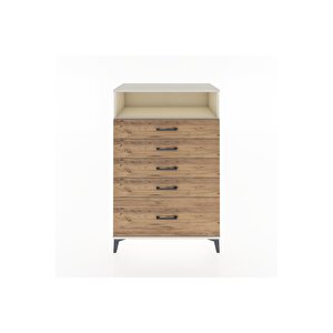 Hyperion Dolap Tek Raflı 5 Çekmeceli 88x44x134 Aytaşı-çam