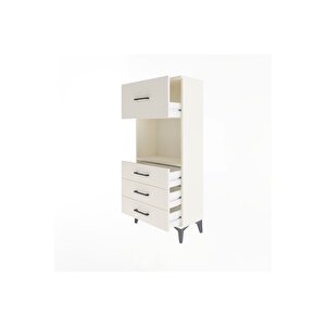 Arges Dolap Tek Raflı 4 Çekmeceli 60x30x134 Aytaşı-aytaşı