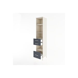 Hyperion Dolap 4 Raflı 3 Çekmeceli 44x44x221 Aytaşı-antrasit