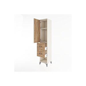 Hyperion Dolap 2 Raflı 2 Çekmeceli Tek Askılı 44x44x221 Aytaşı-çam