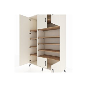 Hyperion Dolap 10 Raflı 5 Kapaklı 132x44x195 Aytaşı-aytaşı/çam