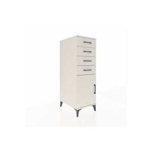 Kronos Dolap Tek Raflı 4 Çekmeceli Tek Kapaklı 44x59x134 Aytaşı-aytaşı