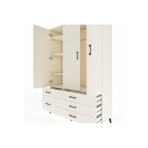 Hyperion Gardrop 5 Raflı 5 Çekmeceli Tek Askılı 132x44x195 Aytaşı-aytaşı