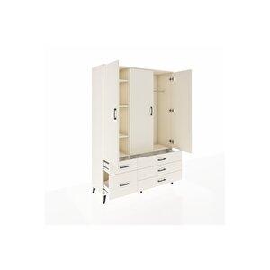 Hyperion Gardrop 5 Raflı 5 Çekmeceli Tek Askılı 132x44x195 Aytaşı-aytaşı