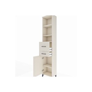 Arges Dolap 4 Raflı 2 Çekmeceli Tek Kapaklı 44x30x221 Aytaşı-aytaşı