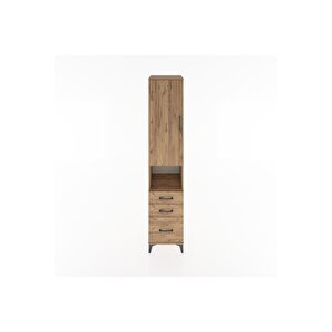 Hyperion Dolap 3 Raflı 3 Çekmeceli Tek Askılı 44x44x221 Çam-çam