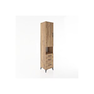 Hyperion Dolap 3 Raflı 3 Çekmeceli Tek Askılı 44x44x221 Çam-çam