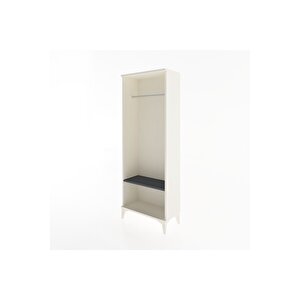 Arges Dolap Tek Raflı Kapaklı Tek Askılı 60x30x163 Aytaşı-antrasit