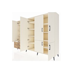 Hyperion Dolap 12 Raflı 2 Çekmeceli 7 Kapaklı 220x44x163 Aytaşı-aytaşı/çam