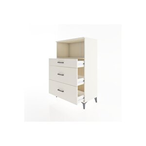 Hyperion Dolap Tek Raflı 3 Çekmeceli 88x44x134 Aytaşı-aytaşı
