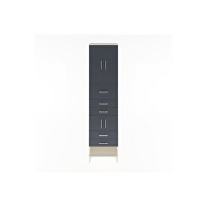 Hyperion Dolap 3 Raflı 5 Çekmeceli 4 Kapaklı 60x44x243 Aytaşı-antrasit