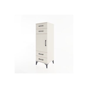 Hyperion Dolap 2 Raflı 4 Çekmeceli Tek Kapaklı 44x44x134 Aytaşı-aytaşı