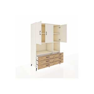 Kronos Dolap 6 Raflı 6 Çekmeceli 3 Kapaklı 132x59x195 Aytaşı-aytaşı/çam