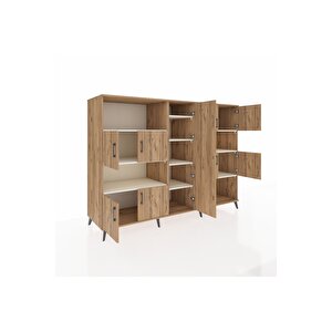 Kronos Dolap 10 Raflı 9 Kapaklı 220x59x163 Çam-çam/aytaşı