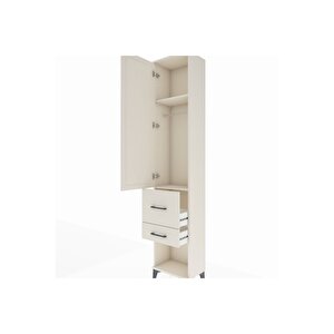 Arges Dolap 2 Raflı 2 Çekmeceli Tek Askılı 44x30x221 Aytaşı-aytaşı