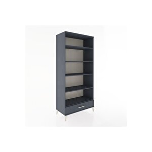 Hyperion Dolap 5 Raflı Tek Çekmeceli 88x44x195 Antrasit-antrasit