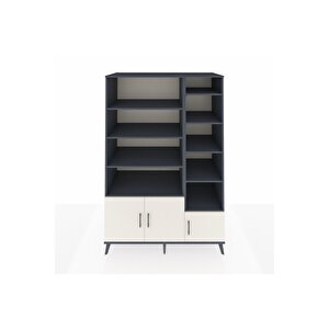 Kronos Dolap 10 Raflı 3 Kapaklı 132x59x195 Antrasit-aytaşı/antrasit