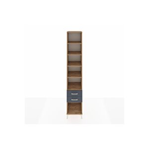 Hyperion Dolap 5 Raflı 2 Çekmeceli 44x44x243 Çam-antrasit